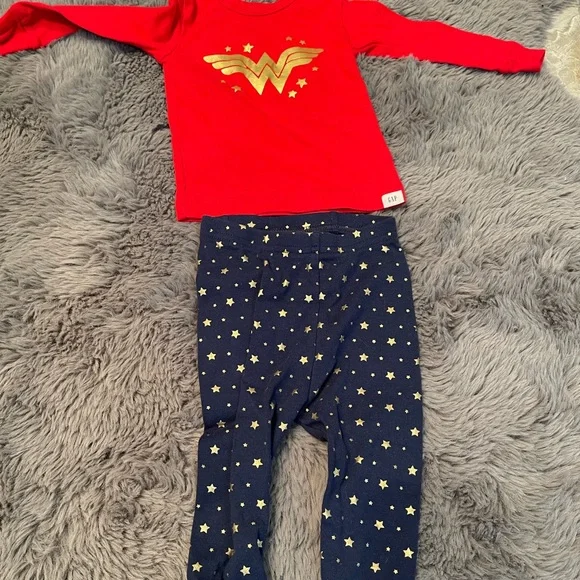 GAP Pajamas Baby Gap Dc Wonder Woman Long Pajamas Size 62